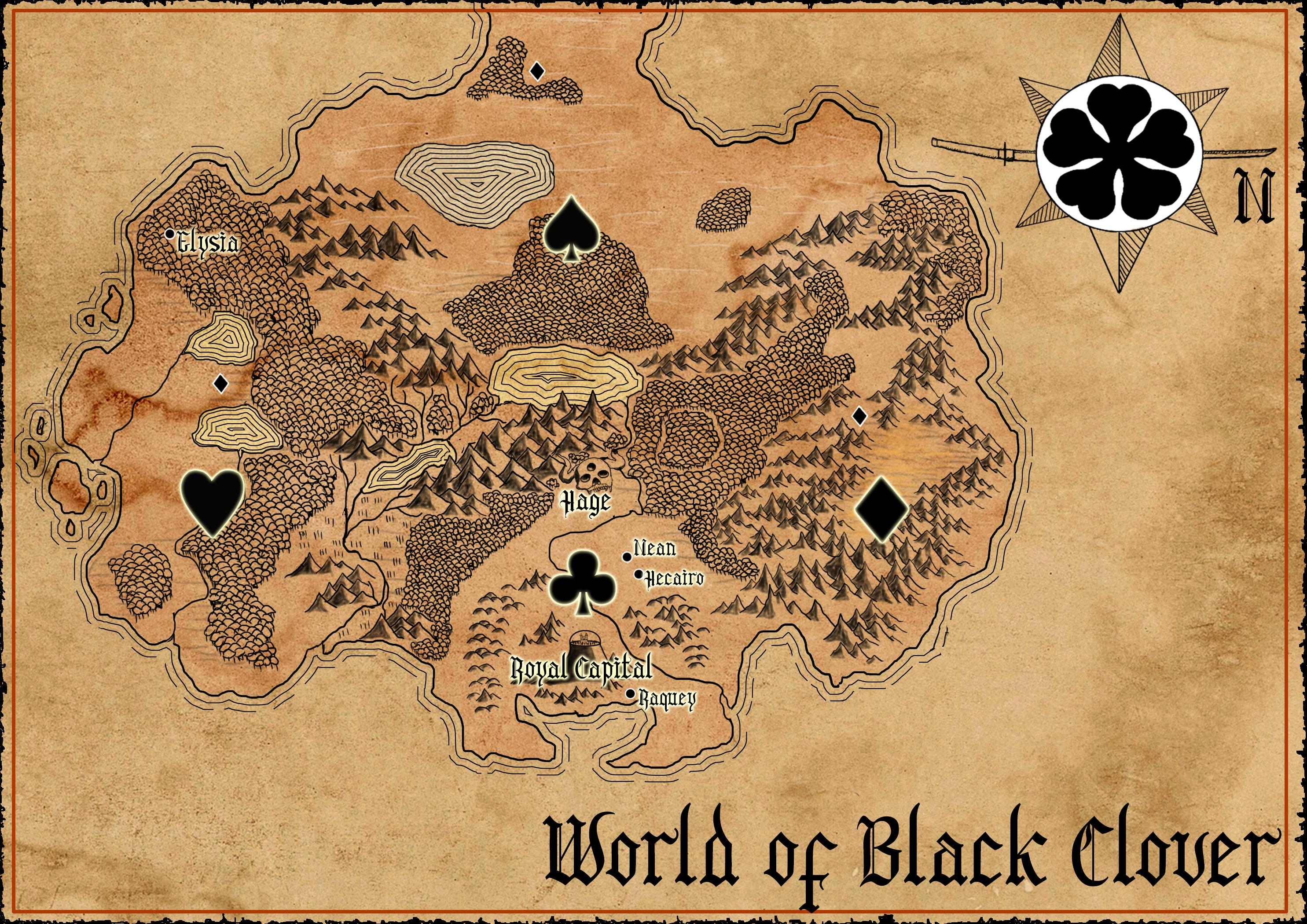 Map of the Black Clover world