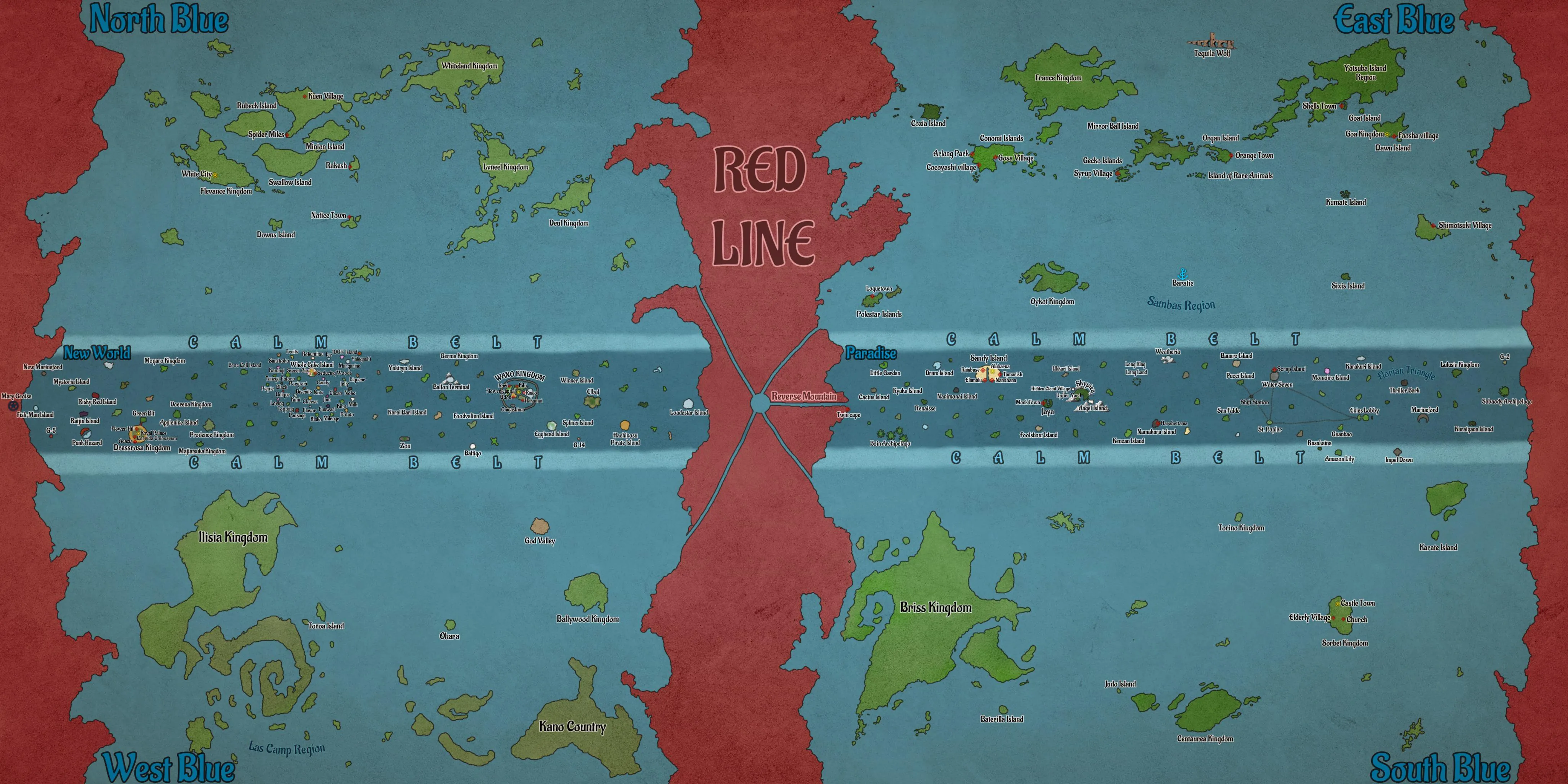 Mappa del mondo di One Piece